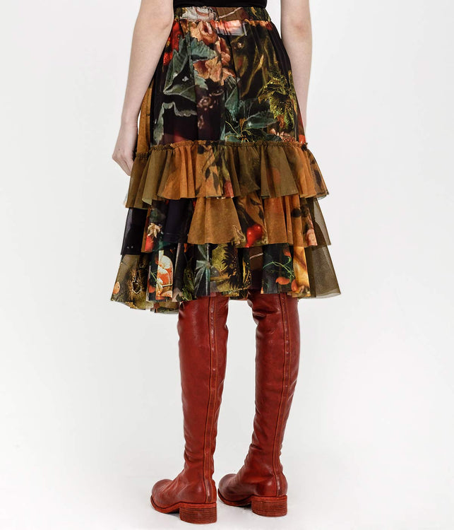 Multicoloured Sheer Arcimboldo Skirt