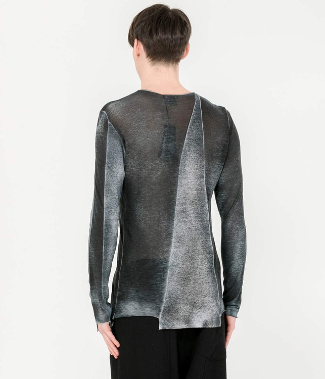 Black Sheer Cutout Sweater