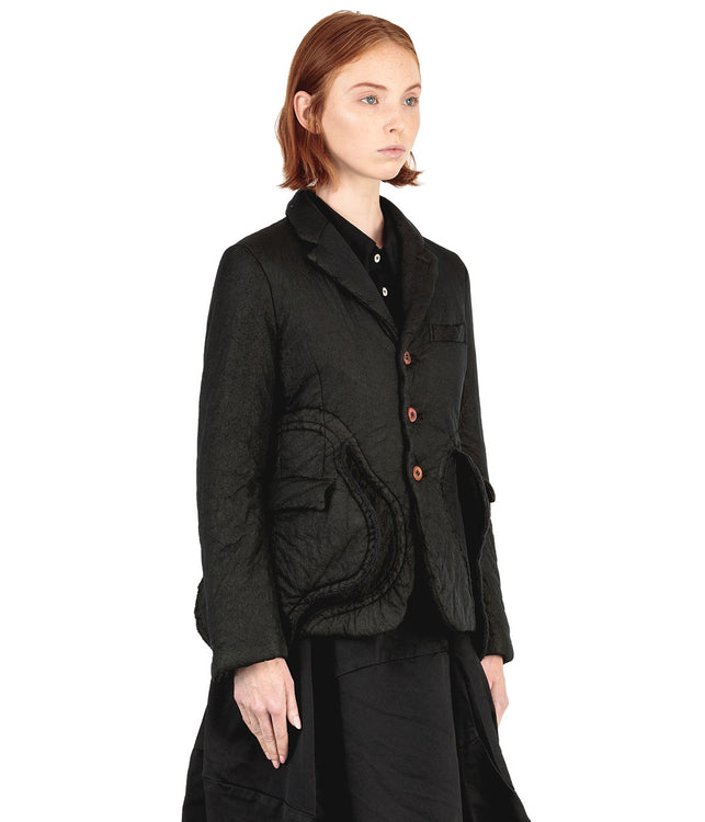 Black Padded Nylon Jacket