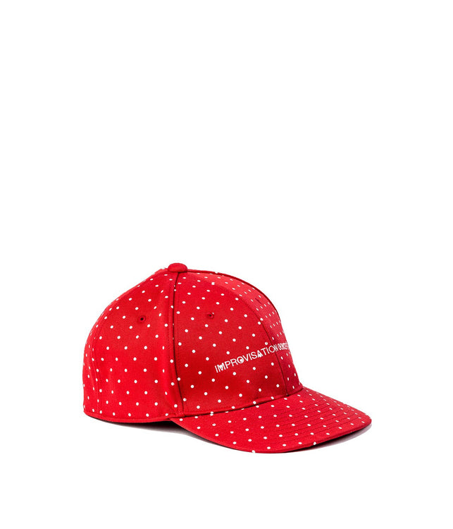 Red Polkadot Flat Cap