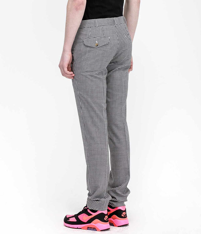 Black Gingham Check Pants