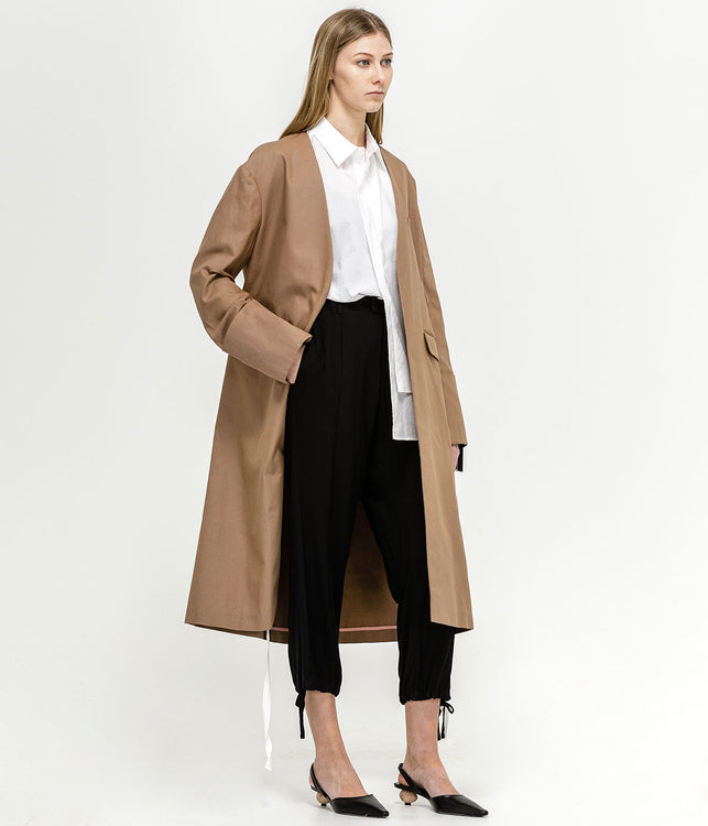 Beige Cotton Coat