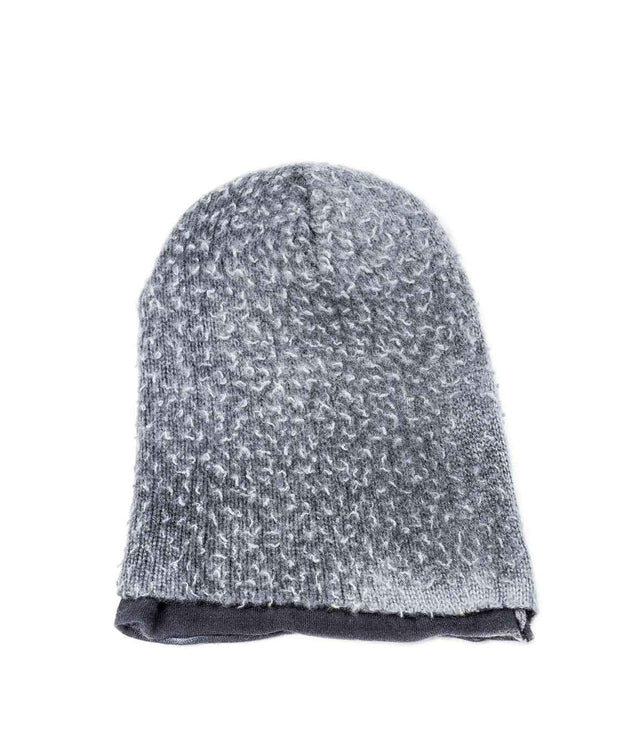 Double-Layered Textured Grey Toque