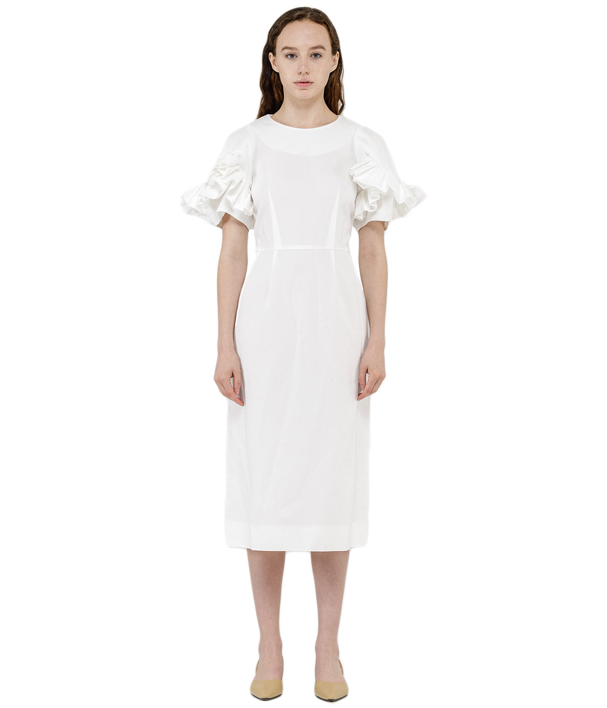 White Ruffle Dress
