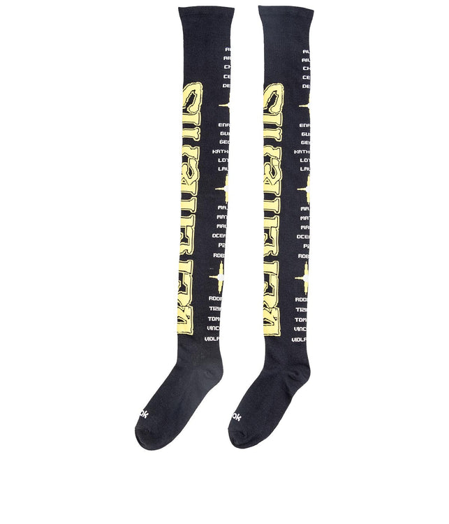 Reebok Black Over the Knees Long Socks