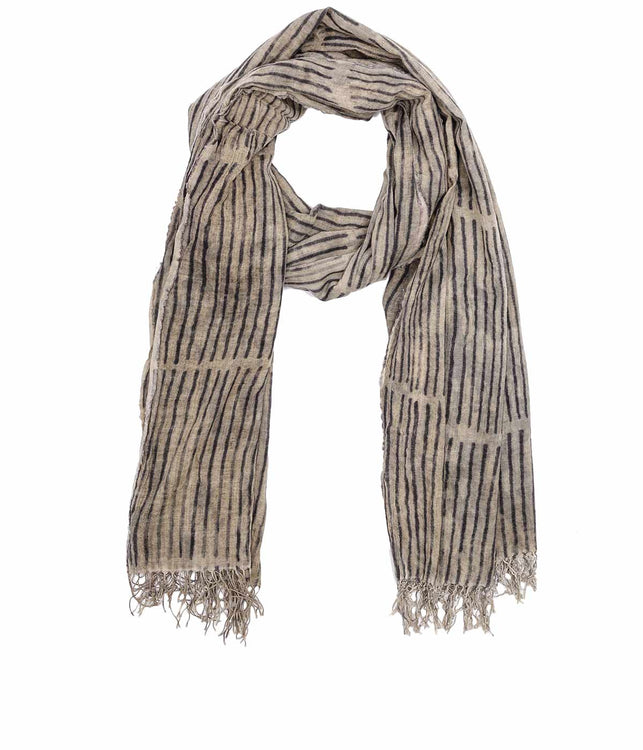 Brown Striped Scarf