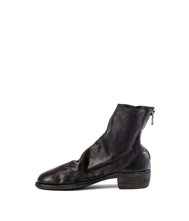 Black Full Grain Ankle Boots