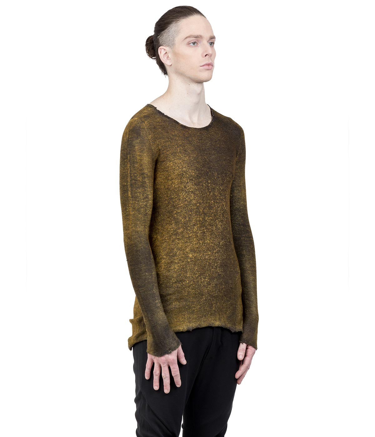 Mixed Yellow Cashmere-Silk Sweater