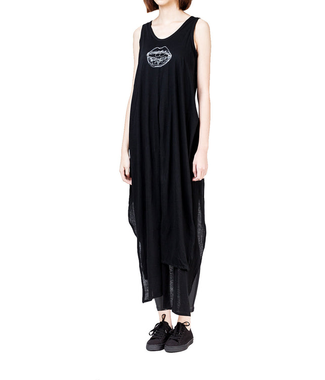 Elongated Dual Layer Cotton Jersey Tank Top