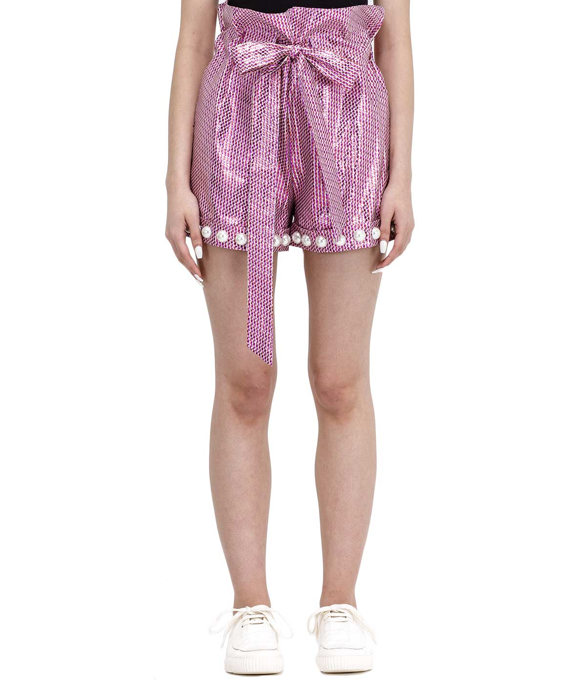 Pink Polka Dot Candy Wrapper Shorts