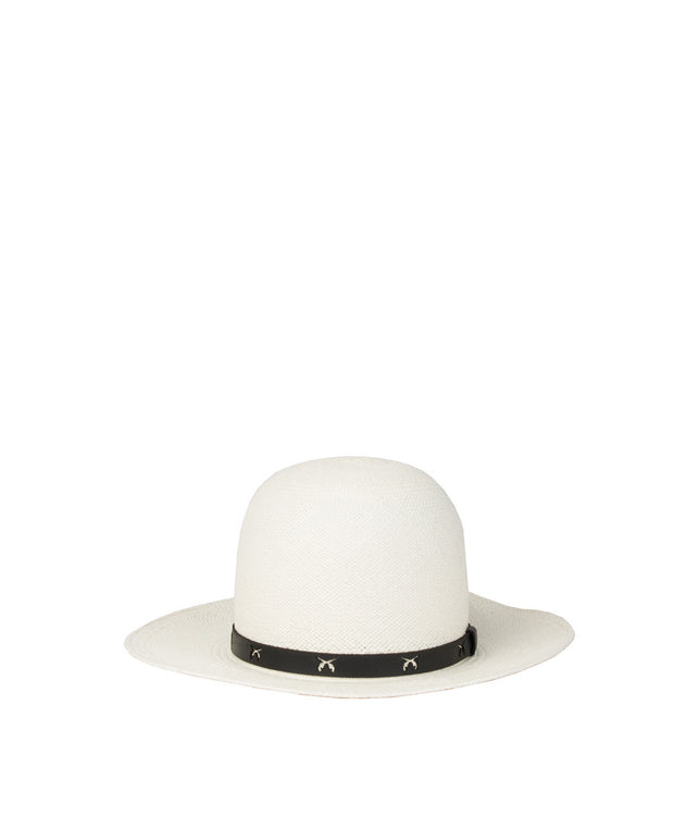 White Toquilla Straw Hat