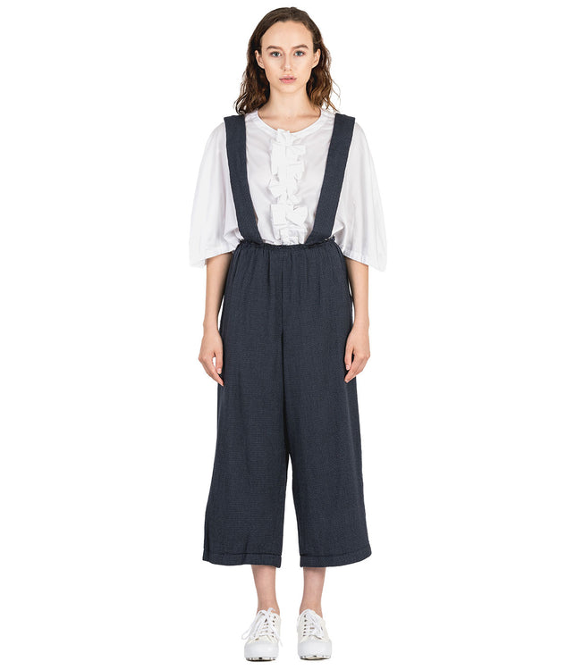 Navy Pinafore Suspender Pants