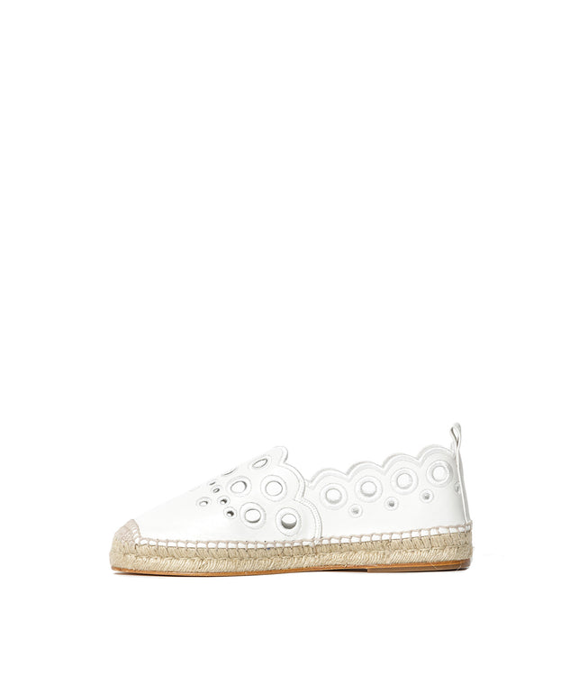 White Espadrille Broderie