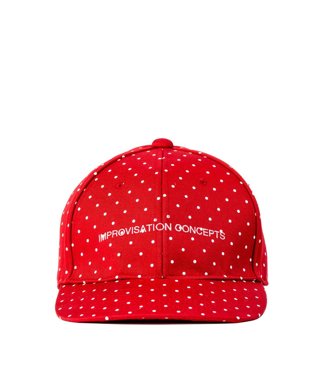 Red Polkadot Flat Cap