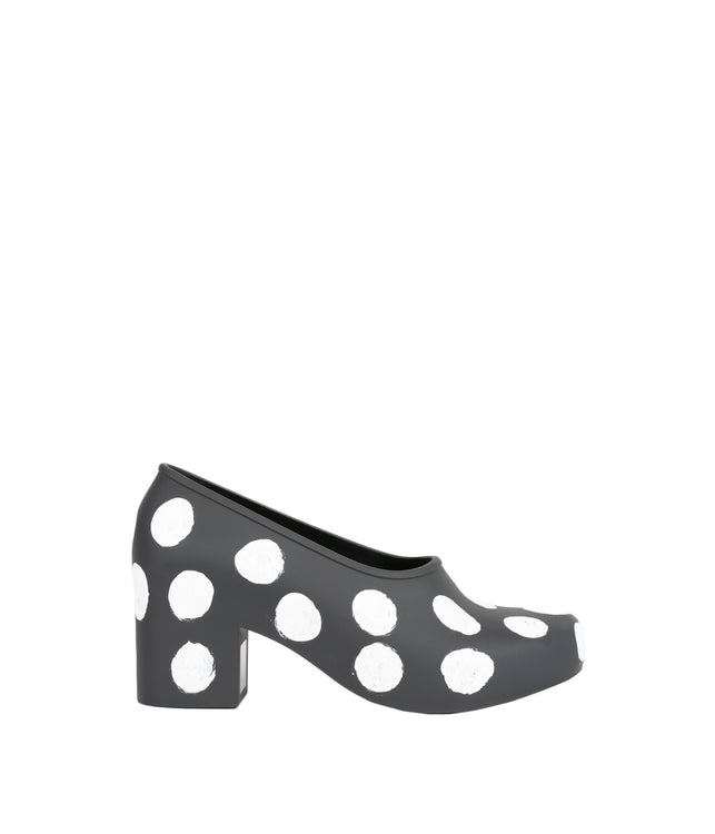 Black Polka Dot Melissa Heels