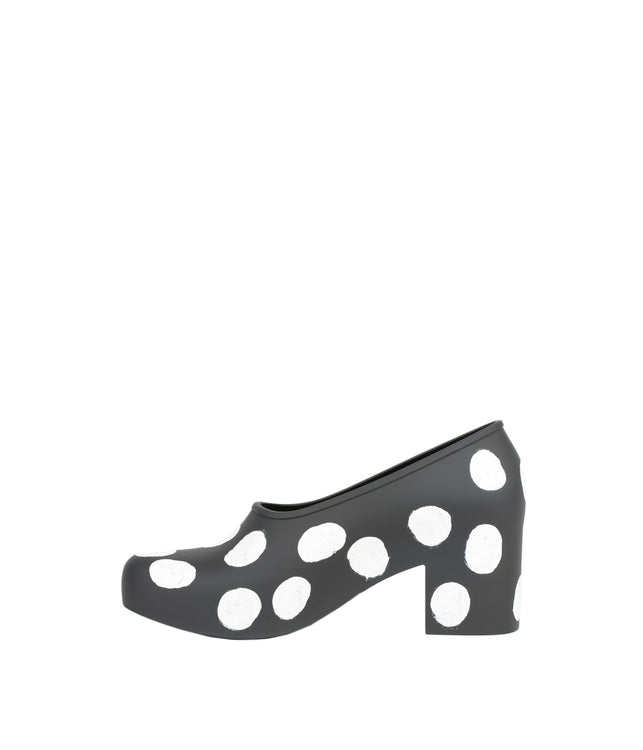 Black Polka Dot Melissa Heels