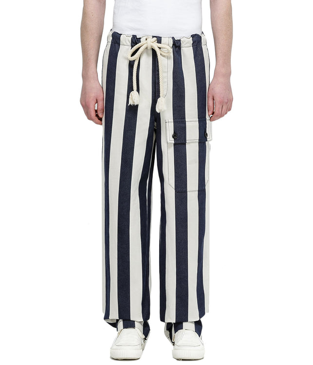 Ivory Striped Pants