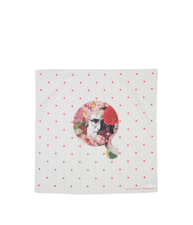 White 'Portrait in Jazz' Handkerchief