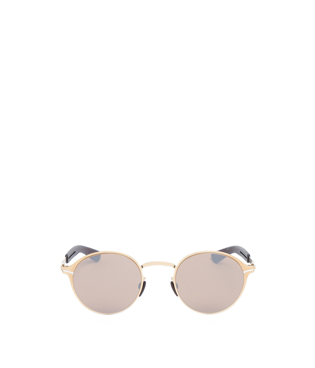 Gold/Ebony Sycamore Round Sunglasses