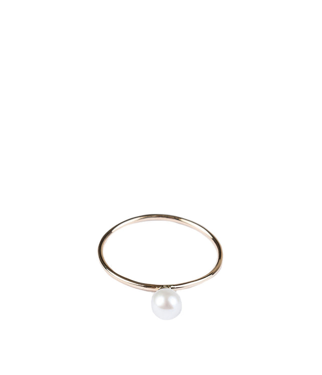 White Pearl Charm Ring