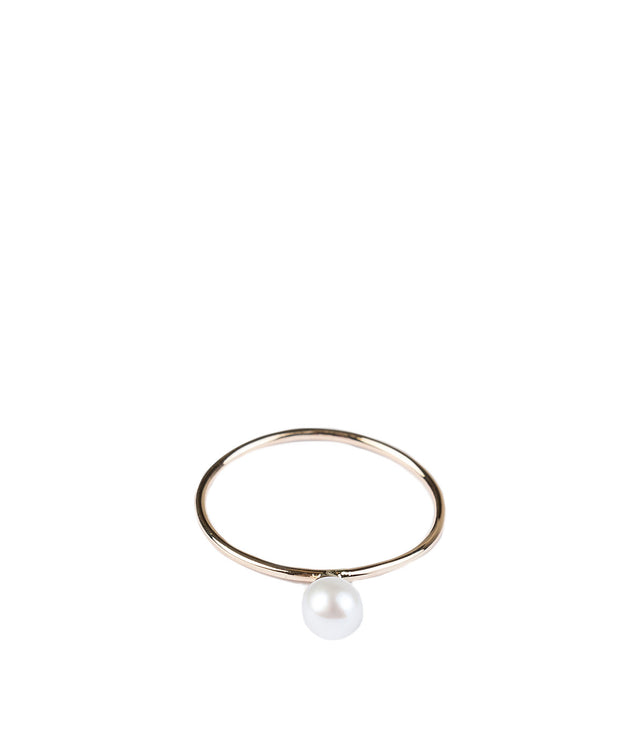 White Pearl Charm Ring