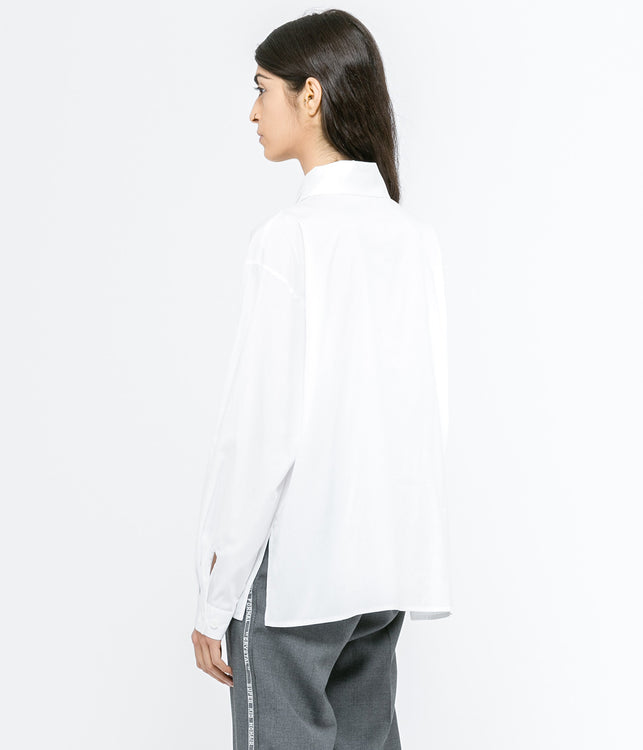 White Double Collar Blouse